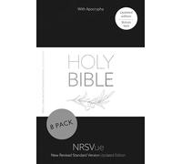 NRSVue Holy Bible with Apocrypha, Black Hardback, Silver Foiled Cover, British Text, NRSVue New Revised Standard Version Updated Edition, Hardback, Standard size - Pack of 8