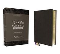 NRSVue, Holy Bible with Apocrypha, Premium Goatskin Leather, Black, Premier Collection, Art Gilded Edges, Comfort Print