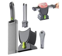 NRSW Coupe-Viande Quick Slice, trancheuse à Viande multifonctionnelle pour Viande Crue fraîche, épaisseur réglable 2 ou 4 mm, Coupe-Porc Manuel pour bœuf,Grey