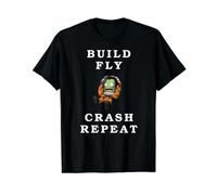 NRSWUPTT Build F Crash Repeat Kerbal Space Program T-Shirt TeeBlackXXL