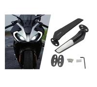 NRTNRFQW Rétroviseur de Guidon Rétroviseurs de Moto Wind Wing Rétroviseur latéral Rotatif réglable pivotant à 360 ° CNC Noir pour CFMOTO 250SR 450SR
