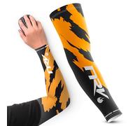 NRV Manchette de Compression Gaming Esport (Edition Camo) - Optimisez Votre Jeu d'eSport avec Style Camouflage - Conçu par des Professionnels - Durable, Respirant et Sans Friction (Noir/Orange, XL)