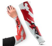 NRV Manchette de Compression Gaming Esport (Edition Camo) - Optimisez Votre Jeu d'eSport avec Style Camouflage - Conçu par des Professionnels - Durable, Respirant et Sans Friction (Blanc/Rouge, M)