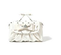 NRVTRE à main à nœud papillon avec perles de, à bandoulière en cuir PU, de dîner, à main croisé pour femmes et filles, joli à nœud papillon