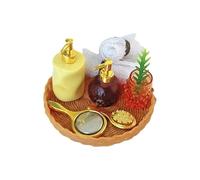 NRVTRE Articles de Toilette réalistes Figurine Miniature Maison de poupée décoration de Salle de Bain modèle en résine pour Jeu de rôle Adulte collectionnant des Accessoires de Maison de poupée