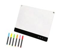 NRVTRE Bloc-Notes interactif éclairé pour garçons et Filles, Tableau Lumineux Portable en Acrylique avec Stylo et dragonne, créatif Amusant, Tableau mémo Lumineux Portable
