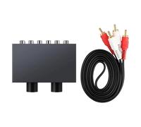NRVTRE Boîte de sélection stéréo analogique | Routeur de connecteur bidirectionnel à 4 voies, boîtier métallique, bouton de commande pour les aménagements