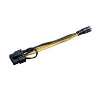 NRVTRE Câble de convertisseur de Puissance PCIe Premium DC5525 à 6 + 2 Broches, avec Fil cuivré à Haute conductivité pour Cordon d ' Alimentation GPU, câble PVC GPU
