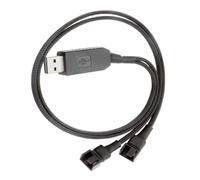 NRVTRE Câble de ventilateur 4 broches isolé en PVC de qualité supérieure qui transforme l'alimentation USB 5 V en sortie stable de 12 V en toute sécurité pour les convertisseurs de puissance de