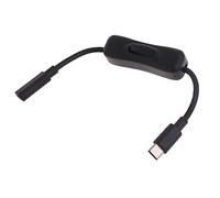 NRVTRE Câble USB C avec Interrupteur Marche/arrêt [20CM] Câble d'extension USBC Mâle vers USBC Femelle USB C pour enregistreur de Conduite, Bande LED