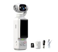 NRVTRE Caméra d ' Action portative 1080P avec Objectif Rotatif, White