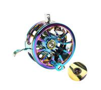 NRVTRE De Corde de pêche Compact | Accessoire de voyage mobile, roue en alliage d ' aluminium avec corps de cadre de moulinet pour une utilisation à
