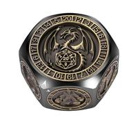 NRVTRE Dés de Table fantastiques | Roue numérique de symbole en alliage de Zinc pour les nuits de jeu de rôle, pièce de collection d ' affichage de