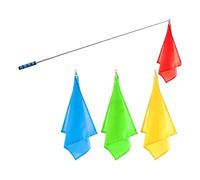 NRVTRE Drapeau d ' entraînement équestre Portable avec mâts télescopiques à Main pour Un entraînement et des compétitions améliorés Drapeau de Cheval avec mâts télescopiques à Main