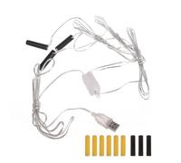 NRVTRE Éliminateur de Piles LR14/AA/AAA 4.5V et 3V, Accessoire de transformateur pour Bougies électroniques, Jouets et lumières électriques (AAA, 3)