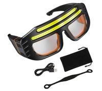 NRVTRE Lunettes d ' éclairage Rechargeables avec 3 Modes réglables pour la | Couvre-chef LED Rechargeable par USB, éclairage adapté Camping, à la randonnée, à la course, à la pêche,