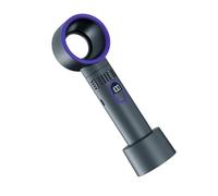 NRVTRE Petit Ventilateur de Bureau Pratique, Affichage numérique Confortable, Refroidissement par air Rechargeable, adapté à la Maison, Portable, sans Lame, Rechargeable par USB