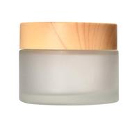 NRVTRE Pot Cosmétique Vide en Verre 5/10/15/20/30/50/60ML,Boite Échantillon Cosmétique de Voyage avec Bouchon Intérieur e Couvercle pour Cosmétiques Crèmes Lotion, Pot Creme Vide (50g,Givré)