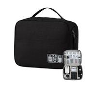 NRVTRE Sac Câble Multifonctionnel Sac de Voyage Universel Électronique Cable Management Cubes pour Tablette, Disque Dur Externe, Chargeur, Adaptateurs, Cartes Mémoire, Câbles USB (24x9x17cm,A)