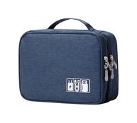 NRVTRE Sac Câble Multifonctionnel Sac de Voyage Universel Électronique Cable Management Cubes pour Tablette, Disque Dur Externe, Chargeur, Adaptateurs, Cartes Mémoire, Câbles USB (27x19x9cm,E)