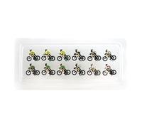 NRVTRE Statues d ' athlètes Cyclistes, 6/12 pièces, Petits Motards, B | Petites figurines de cyclistes en plastique pour l ' affichage de paysages de modèles réduits et le de