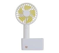 NRVTRE Ventilateur portable USB - Petite table portable - Petit mais puissant et silencieux - Bleu et blanc - 2000 mAh - USB - Prise électrique silencieuse - Rechargeable - Blanc et bleu