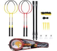 Raquette de badminton en aluminium + volant + filet + housse NILS NRZ264 (x9) Noir 66 cm