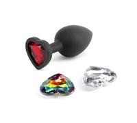 NS Novelties Glams Xchange Heart S Analplug Black 7,2 cm