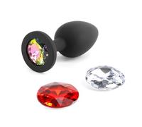 NS Novelties Glams Xchange Round S Analplug Black 7 cm