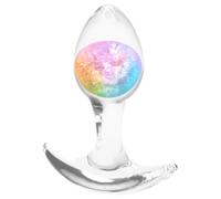NS Novelties - plug anal transparent - petite taille - arc-en-ciel