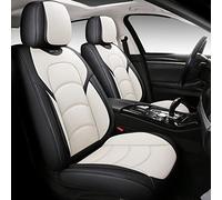 NS YOLO Housses de siège de Voiture universelles à Couverture complète pour Voitures, SUV, Pick-up, camionnette en Similicuir imperméable - Accessoires d'intérieur de véhicule Automobile (Noir et
