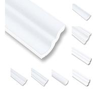 NS35 Moulures de plafond en polystyrène XPS, moulures en stuc, Baguette de finition blanc, 4 m, 35 x 35 mm, moulures décoratives, moulures de plafond