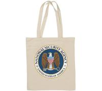 NSA National Security Agency United States of America Eagle Sac fourre-tout en coton naturel Blanc