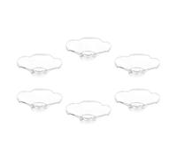 Nsaroche 6 Pièces Protège Gouttes de Cire Bobeches Raffinées et Coupelles Collectrices Supports en Verre Adapté pour Les Fêtes D'Année et Événem, Pétale