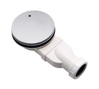 Nsaroche Bonde de Douche Extra-plate, Bonde à Sortie Latérale de 3,8 Cm (1,5 Po), Bonde En PVC pour Receveur de Douche, Bonde à Sortie Latérale, ARGENT