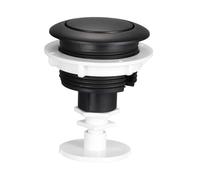 Nsaroche Bouton de Chasse D'Eau Accessoire Réservoir Toilettes Bouton Poussoir Circulaire Pièce Pp Montage Facile Compatible Système Simple Chasse Adapté Salle, Noir