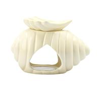 Nsaroche Brûleur D'huiles Essentielles en Forme de Conque, Centre de Table, Diffuseur, Bougeoir Chauffe-Plat