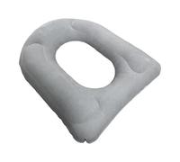Nsaroche Coussin de Toilette Gonflable Polyvalent avec Gonflage à L'air pour Les et La Maison, Flocage Gris
