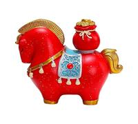 Nsaroche Mini statuette d'animal décorative de table, figurine de cheval chinois Feng Shui pour cheminée, Style C