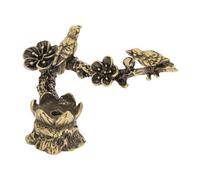 Nsaroche Porte-encens de Collection En Cuivre, Motif Oiseau et Fleur, pour Bureau, Méditation, Maison