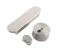 Nsaroche Serrure de Séparation de Toilettes avec Fonction D'indicateur pour Le Public, Argenté