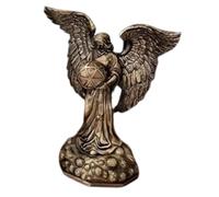 Nsaroche Statue Ange Figurine Ornement Décoratif Résine Sculpture Artisanale Finition Bronze Décoration Intérieure Adaptée Salon Chambre Bureau Bibliothèque Ma, S