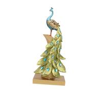 Nsaroche Statue de Paon de Collection En Résine pour Décoration de Table et Art Animalier, Hauteur 40 Cm