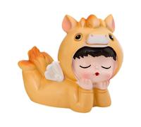 Nsaroche Statue Décor Cheval Figurine Ornement Animal Résine Sculpture Table Cadeau Nouvel An Adapté à Salon Bureau Maison Fête, B