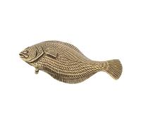 Nsaroche Statuette Miniature de Flétan, Décoration de Table, Sculpture de Poisson Souvenir Créative pour