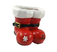 Nsaroche Vase à Fleurs en Forme de Botte Rouge de Noël, étagère Décorative, Pot en Forme de Botte Rouge pour Jardinière