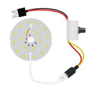 Nscdd Accessoires lumineux à intensité variable Panneau LED rond réglable Blanc chaud 5 V USB Articles faits à la main