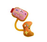 Nscdd Jouet pour animal de compagnie avec menthe à chat et clochettes auditives encourage le jeu actif de corde téléphonique exercice de mastication pour chatons adultes chats interactions chats avec