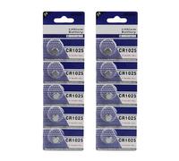 Nscdd Lot de 5 piles bouton CR1025 3 V pour montres, calculatrices, télécommandes