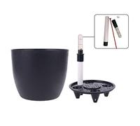 Nscdd PP 15,2 x 12,7 cm Pots de fleurs d'arrosage d'intérieur avec indicateurs d'eau pour jardin moderne et décoratif pour toutes les fleurs d'intérieur, thym, violettes africaines, rose rouge, petit